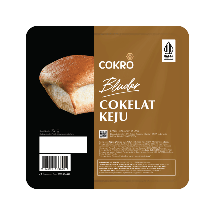 Bluder Cokro Bluder Coklat Keju Single 75gram