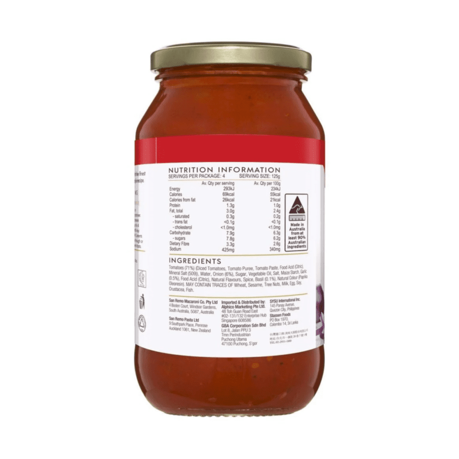 San Remo Homestyle Pasta Sauce Napolitana