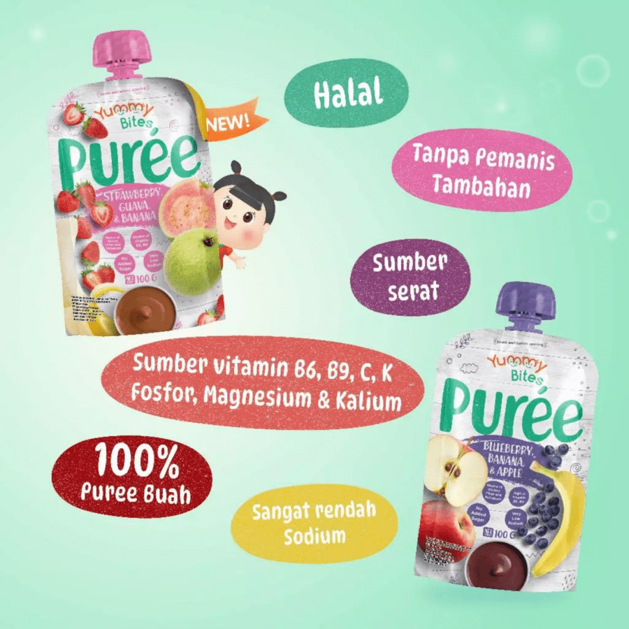 Yummy Bites Puree Strawberry Guava & Banana