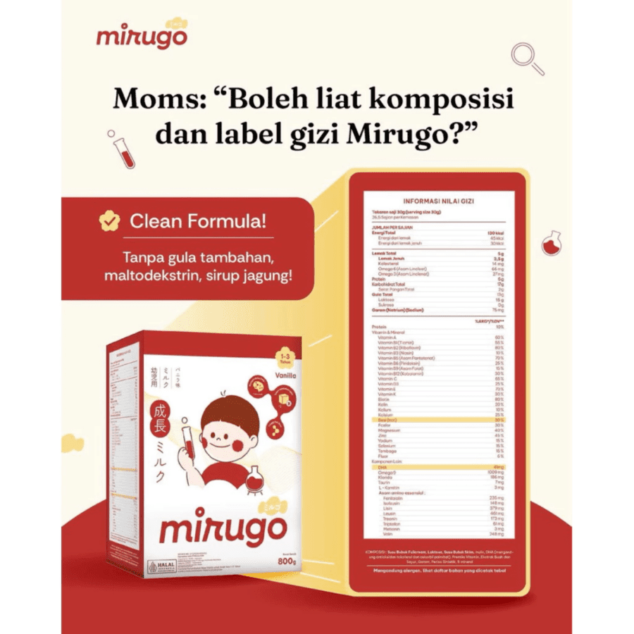 Mirugo Vanilla Susu Formula 1-3 tahun