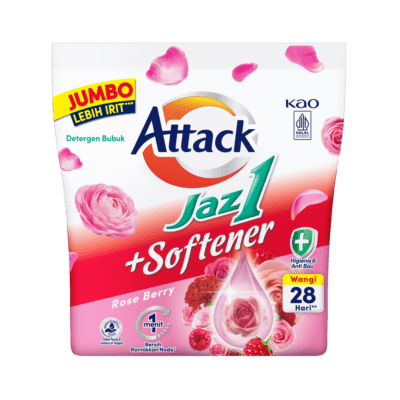 Attack Jaz1 Deterjen Bubuk + Softener Rose Berry Deterjen Bubuk