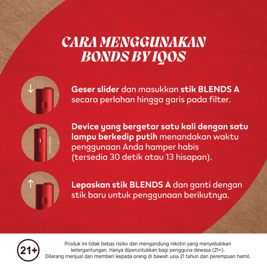 Bonds by Iqos Ruby Red Kit Rokok Elektrik 1pcs