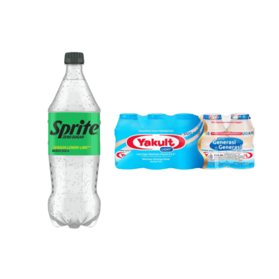 Buy 1 Sprite Zero 1L dan 1 Yakult Less Sugar, Get Special Discount!
