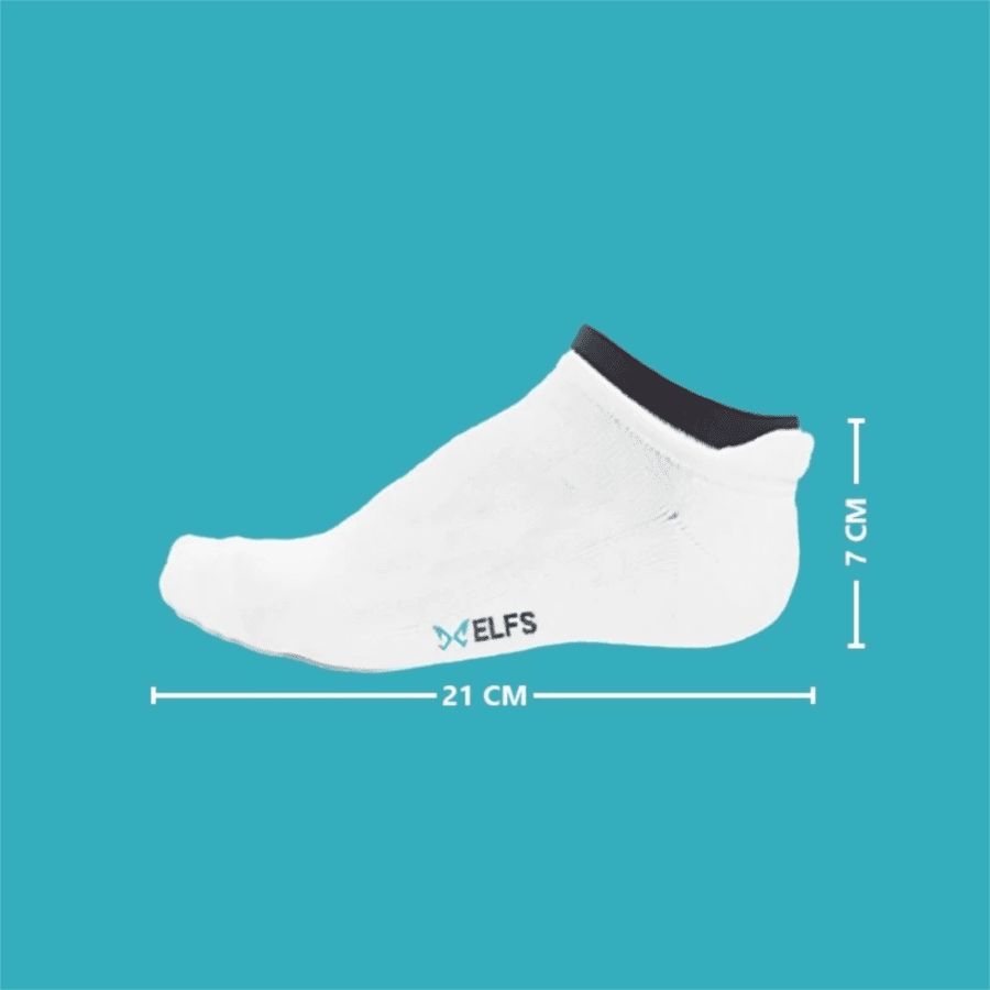 Elfs Active Kaos Kaki Olahraga Putih Katun Sport Socks with Ankle Tab