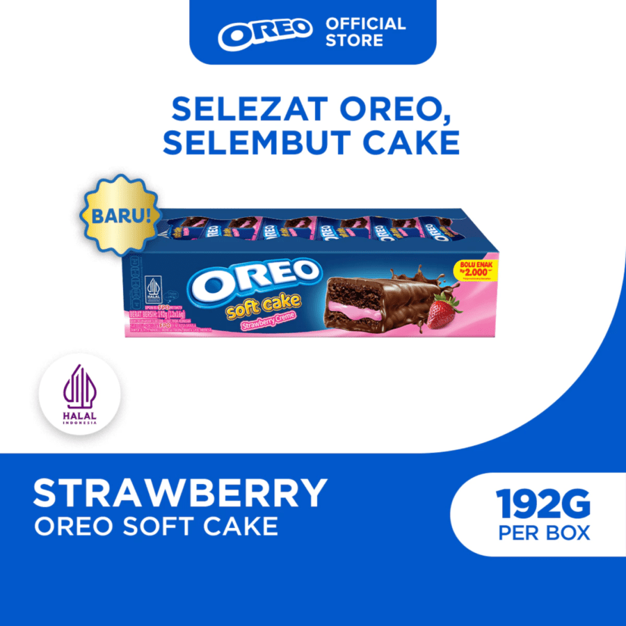 Oreo Softcake Strawberry 1 Box isi 12pcs 1box
