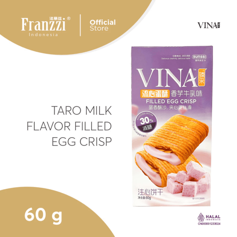 Franzzi Vina Taro Milk Flavor Filled Egg Crips 60gram