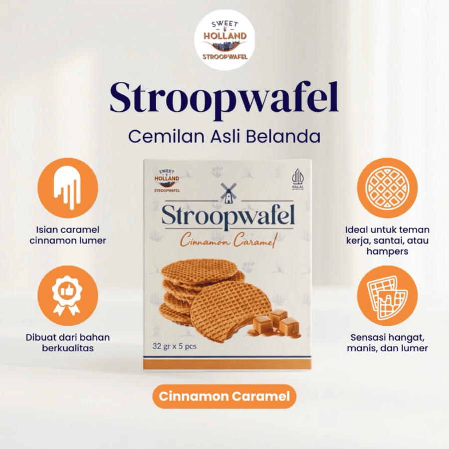 Sweet Holland Stroopwafel Cinnamon Caramel 160gram
