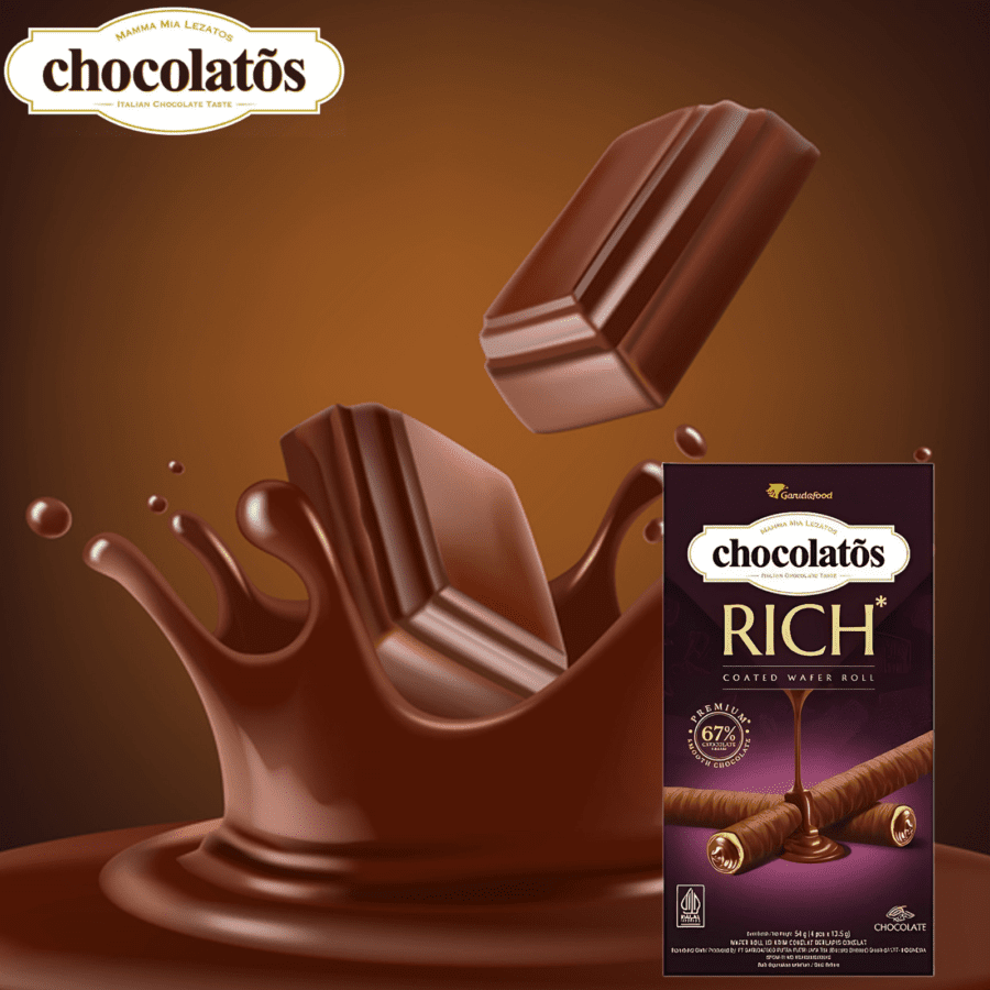 Chocolatos Rich Coated Wafer Roll 54gram