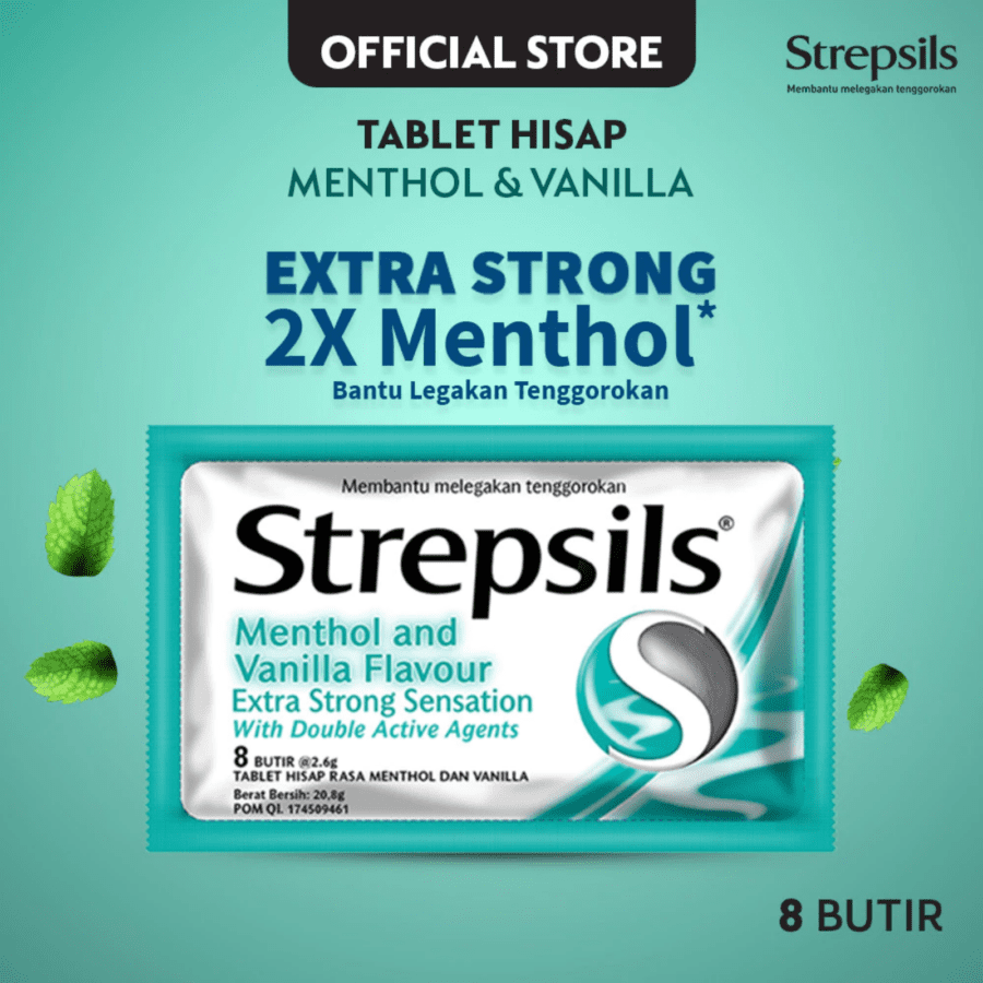 Strepsils Menthol & Vanilla Extra Strong Sensation Sachet