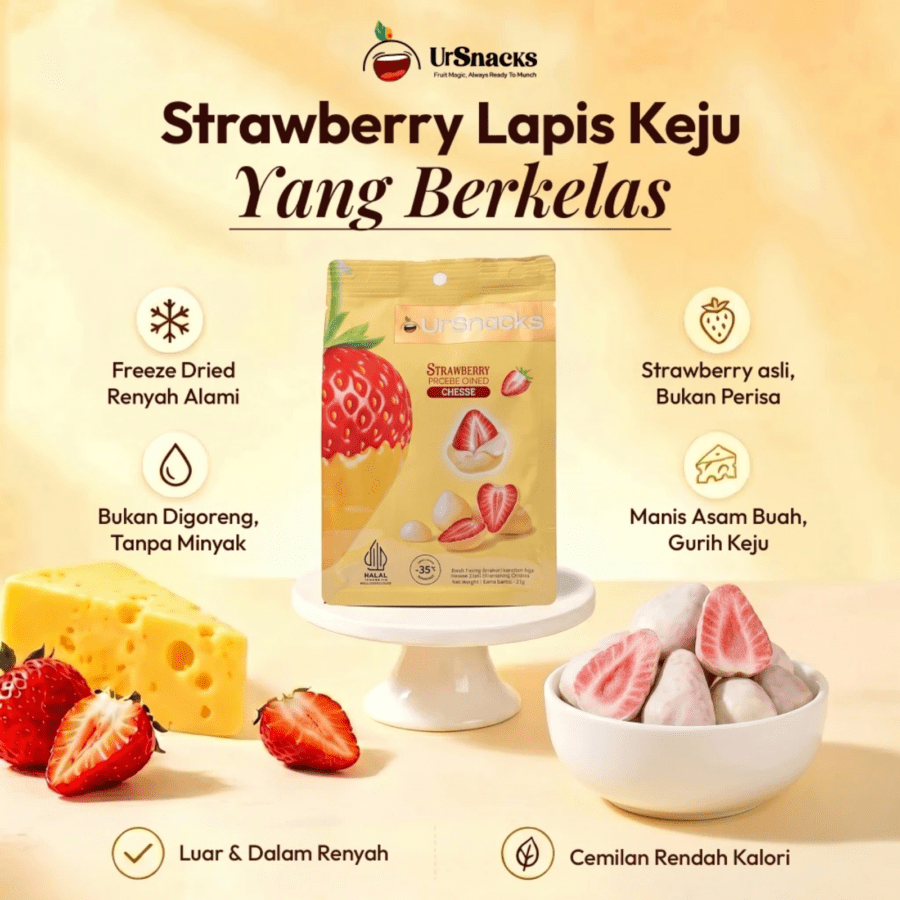 Ursnacks Freeze Dried Strawberry Cheese