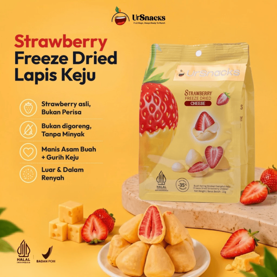 Ursnacks Freeze Dried Strawberry Cheese