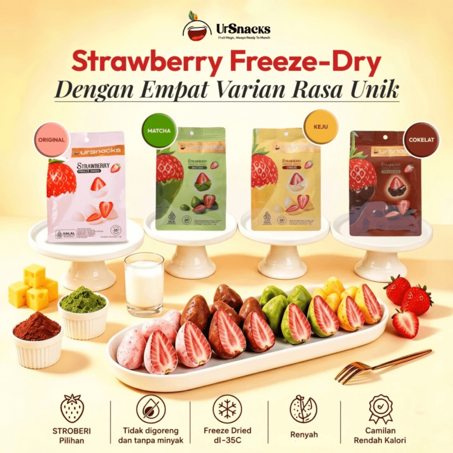Ursnacks Freeze Dried Strawberry Cheese