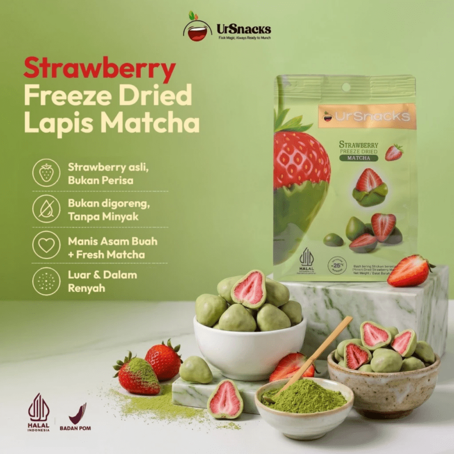 Ursnacks Freeze Dried Strawberry Matcha