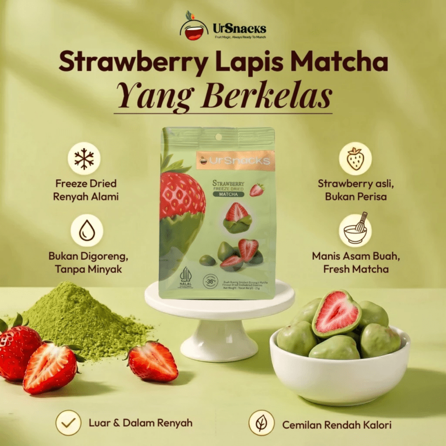 Ursnacks Freeze Dried Strawberry Matcha