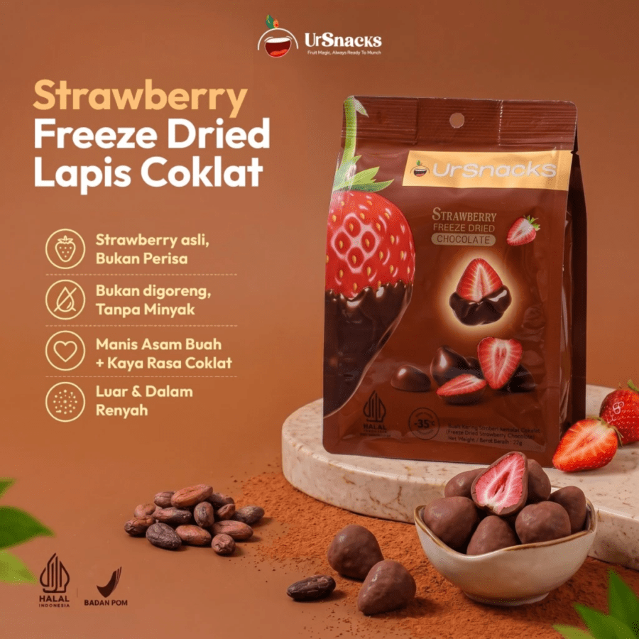 Ursnacks Freeze Dried Strawberry Chocolate