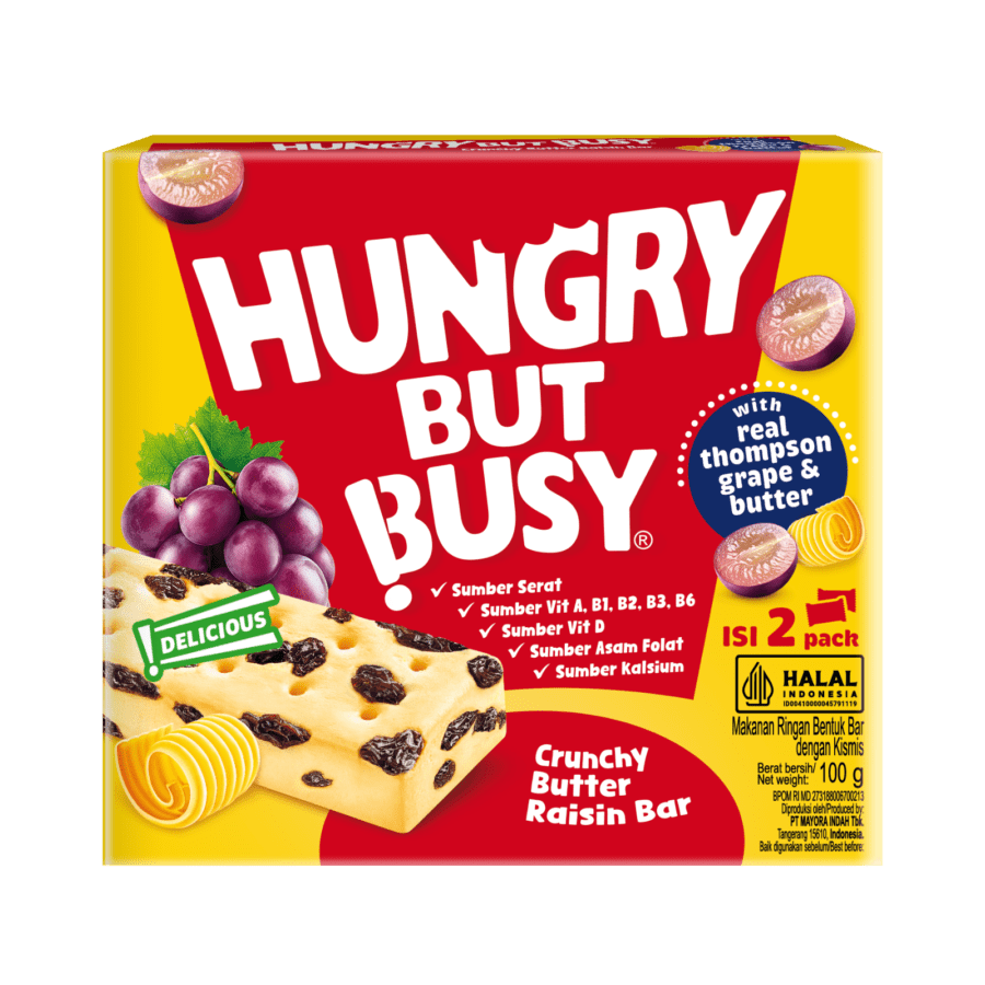 Hungry But Busy Crunchy Butter Raisin Bar 100gram