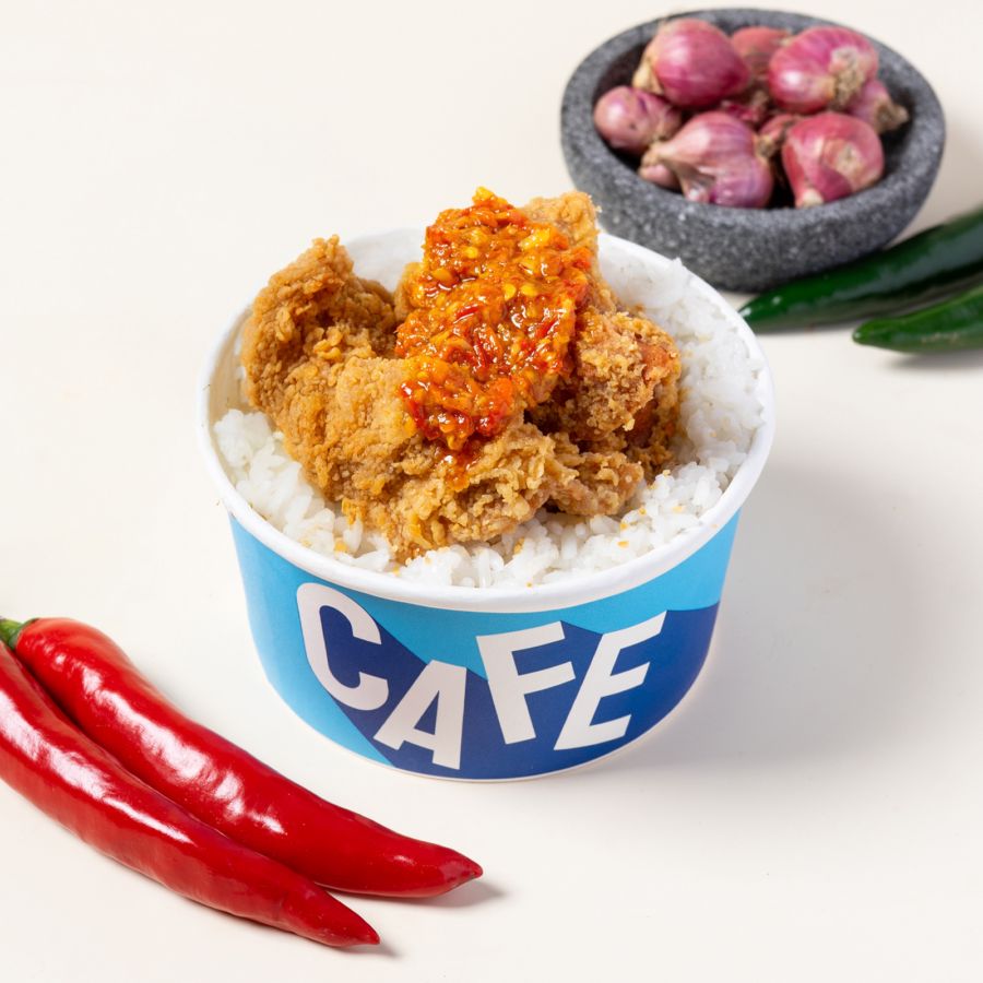 Rice Bowl Kulit Ayam Crispy Sambal Korek