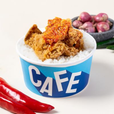 Rice Bowl Kulit Ayam Crispy Sambal Korek