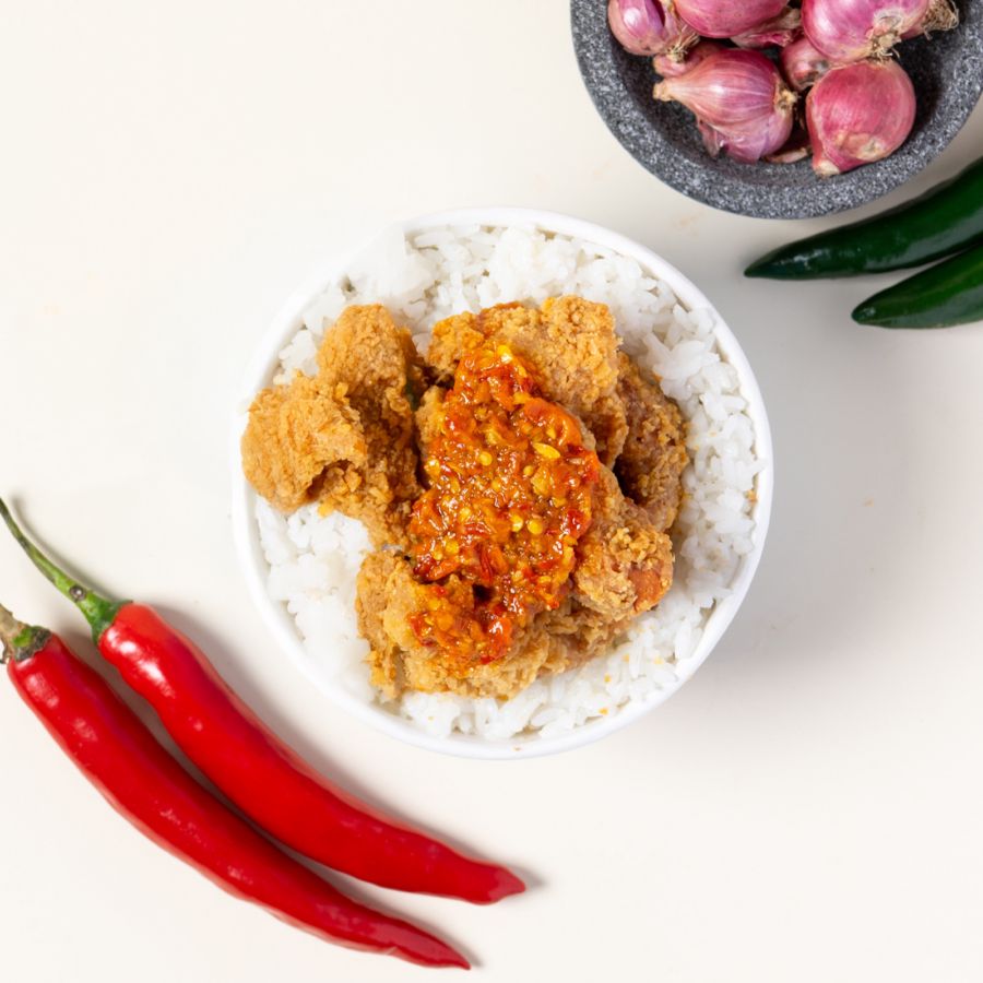 Rice Bowl Kulit Ayam Crispy Sambal Korek