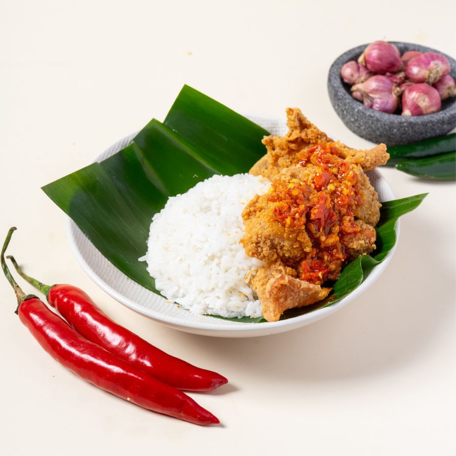 Rice Bowl Kulit Ayam Crispy Sambal Korek