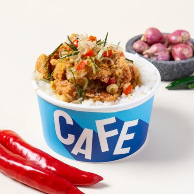 Rice Bowl Kulit Ayam Crispy Sambal Matah