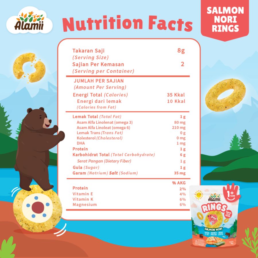 Alamii Rings Salmon Nori Snack Anak 15gram