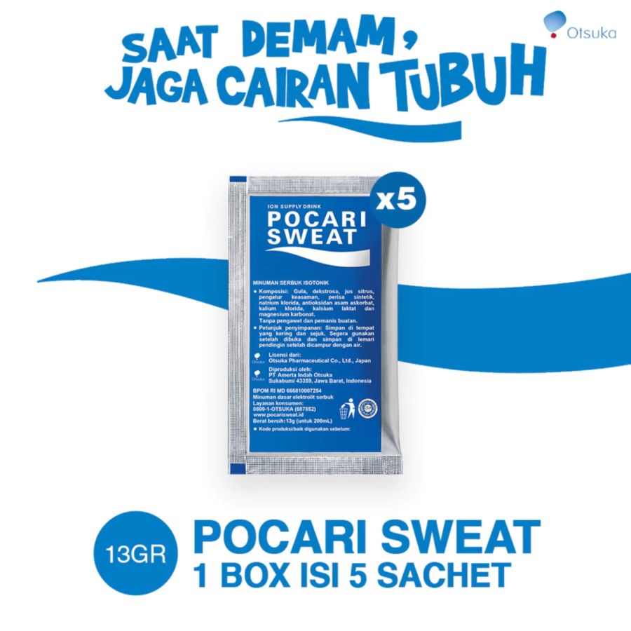 Pocari Sweat Powder Box 5 sachets x 13 gram
