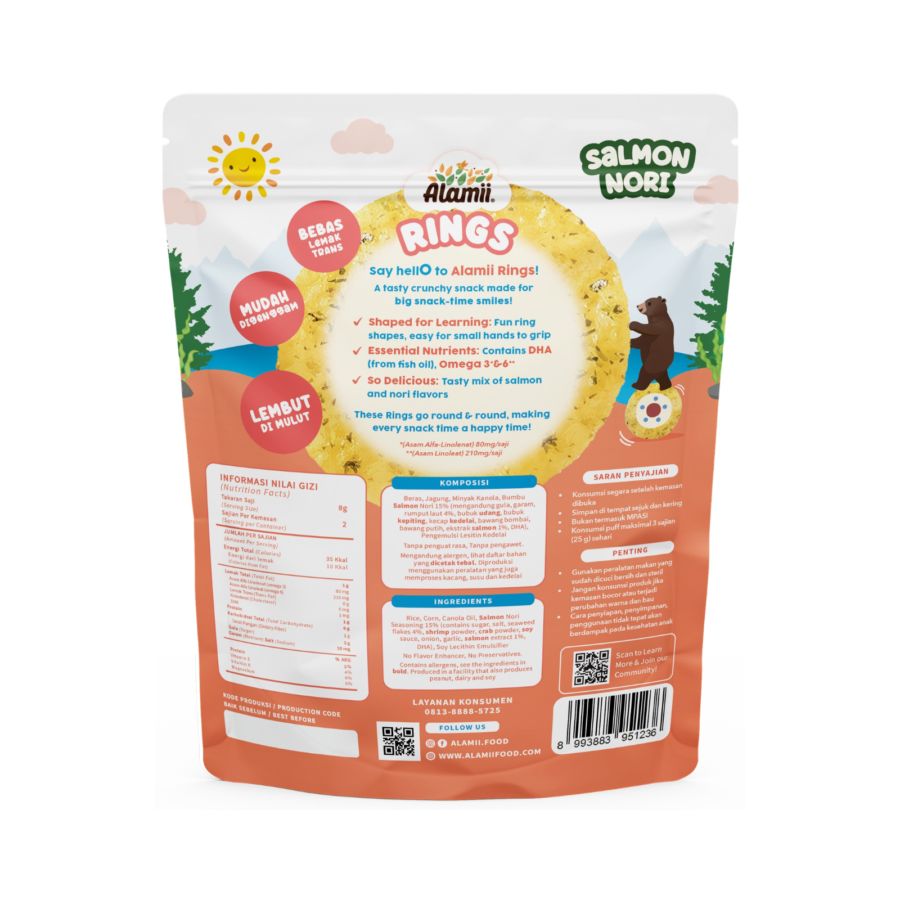 Alamii Rings Salmon Nori Snack Anak 15gram