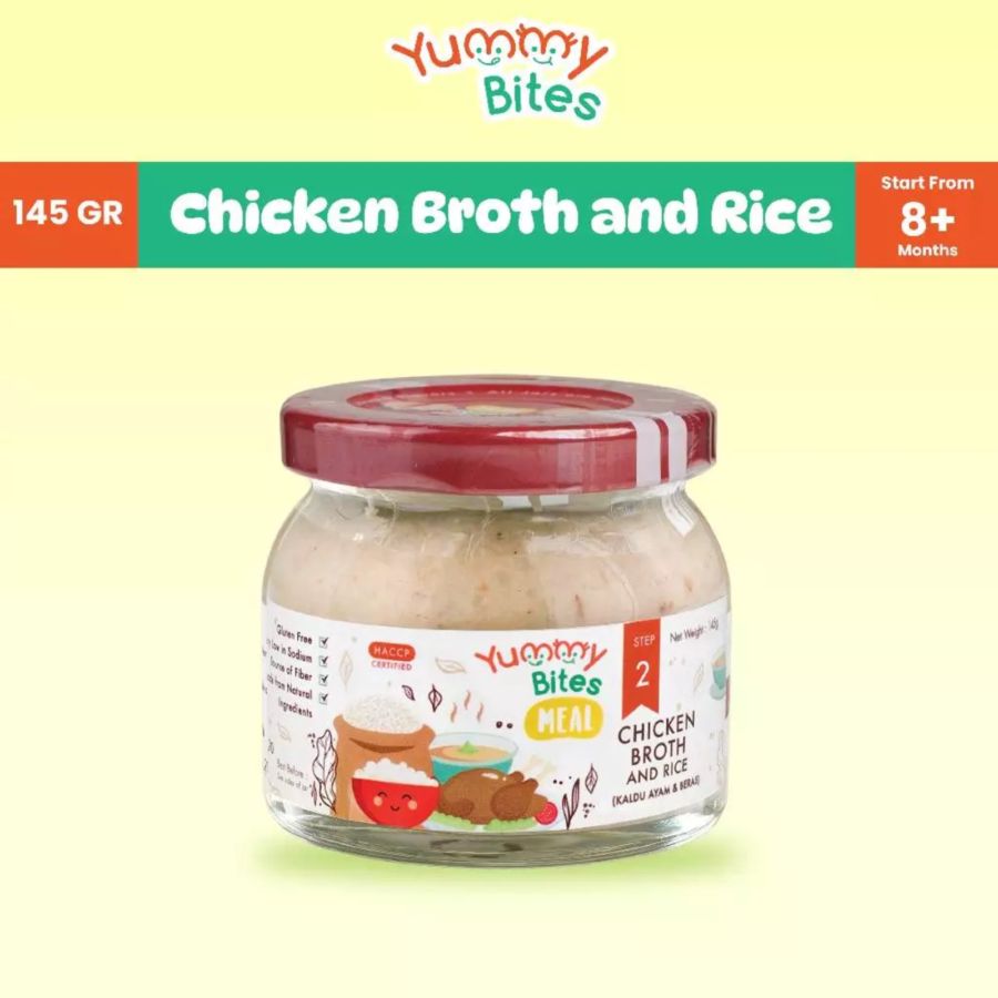 Yummy Bites Meal Step 2 Chicken Broth & Rice MPASI 8+ Months