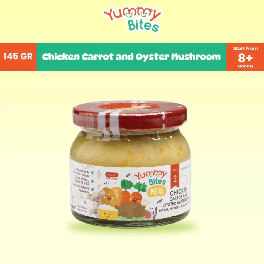 Yummy Bites Meal Step 2 Chicken Carrot & Oyster Mushroom MPASI 8+ Months
