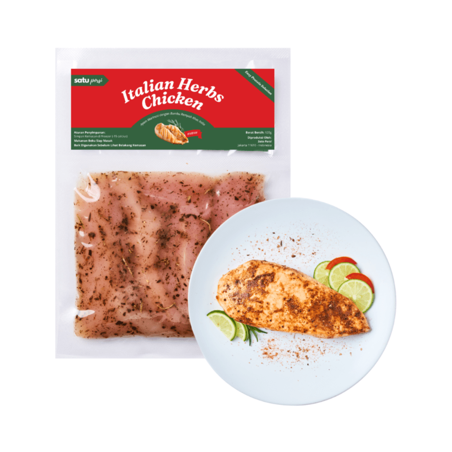 (Satu Porsi) Ayam Marinasi dengan Saus Italian Herbs 120gram 1pcs