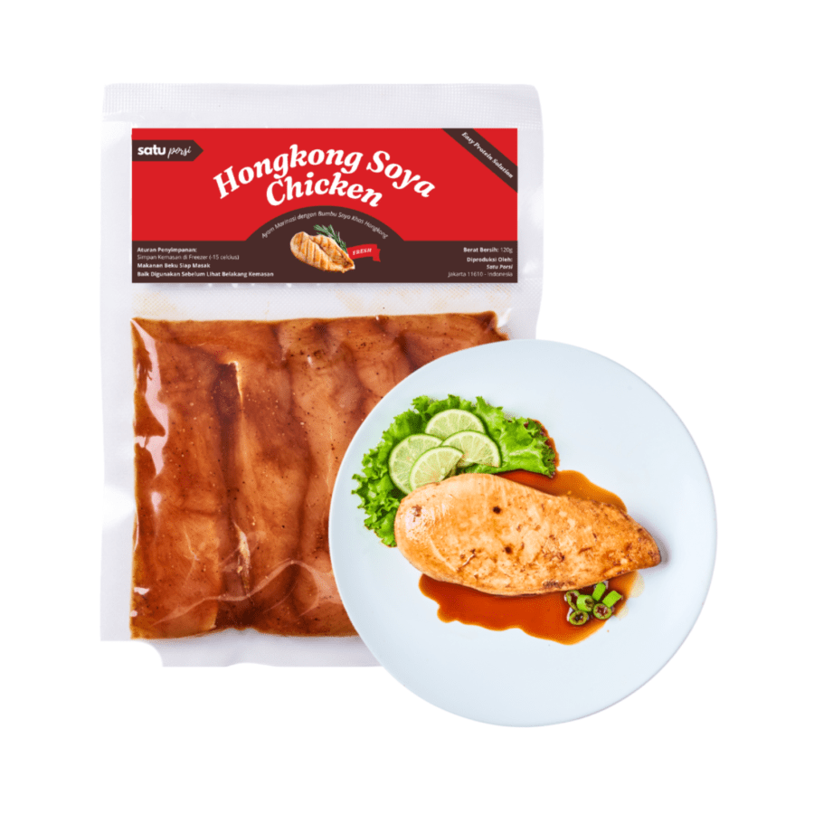 (Satu Porsi) Ayam Marinasi dengan Saus Hongkong Soya 120gram 1pcs