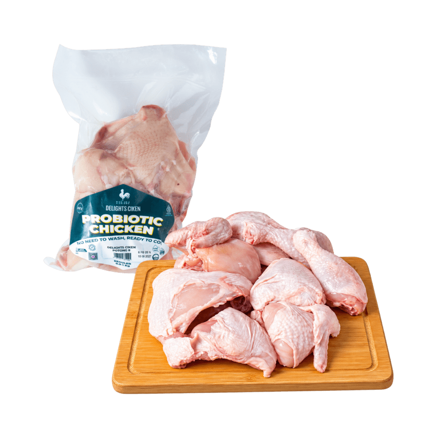 Ayam Probiotik Delights Ciken Utuh Potong 8 900-1000gram