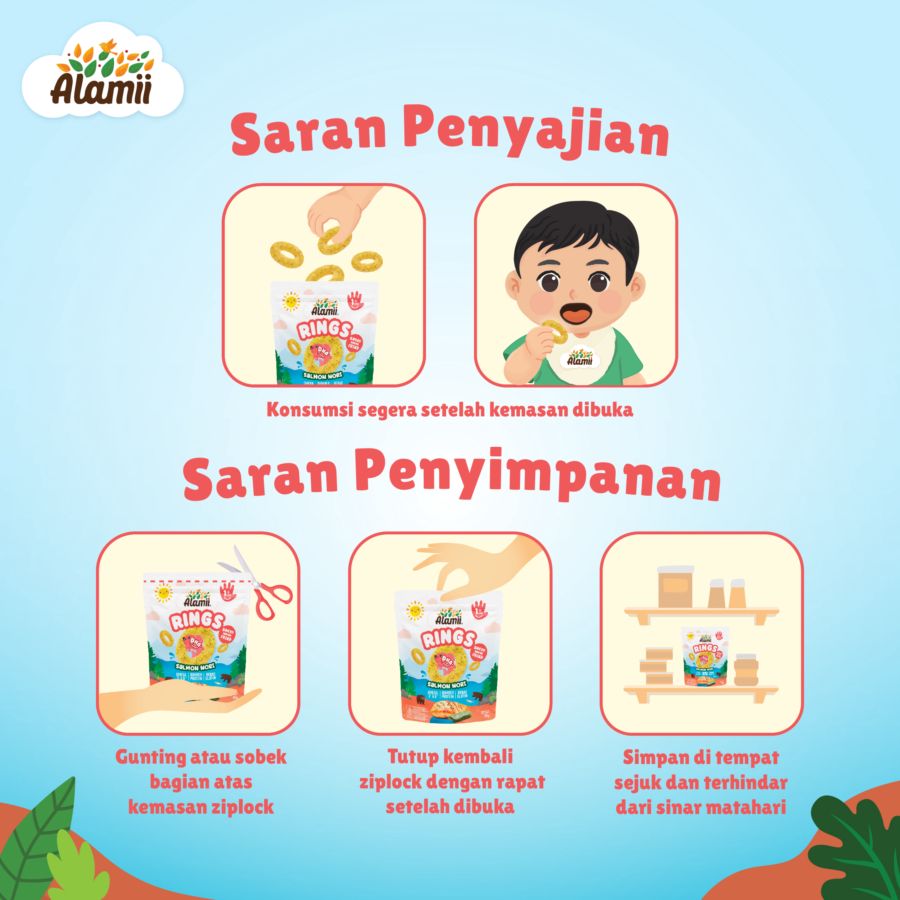 Alamii Rings Salmon Nori Snack Anak 15gram