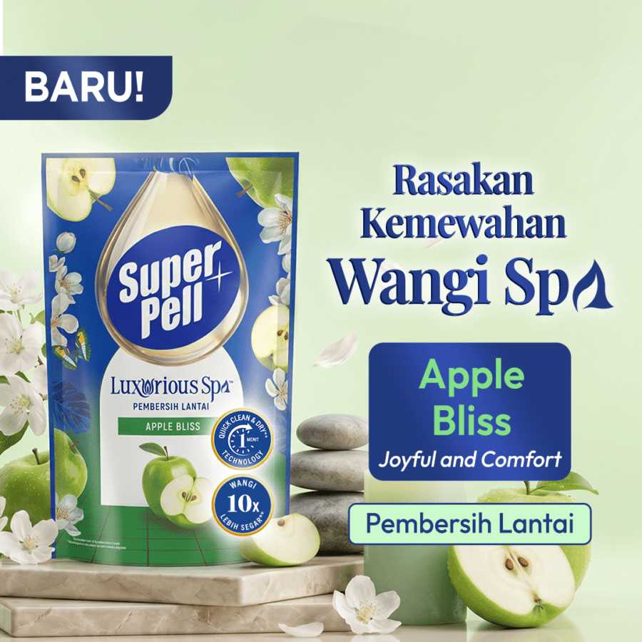Superpell Apple Pembersih Lantai Pouch 760ml