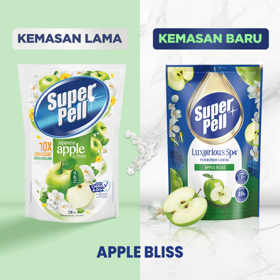 Superpell Apple Pembersih Lantai Pouch 760ml