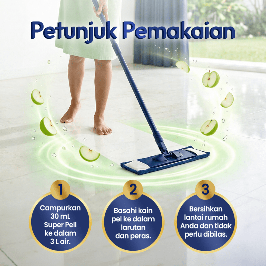 Superpell Apple Pembersih Lantai Pouch 760ml