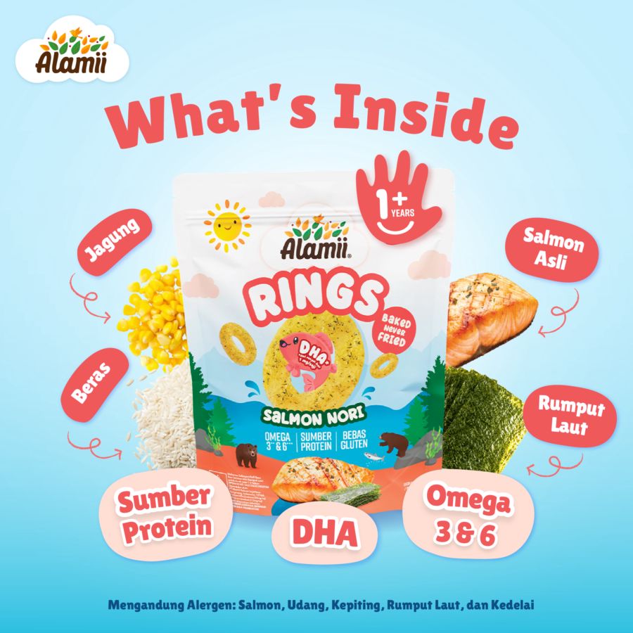 Alamii Rings Salmon Nori Snack Anak 15gram