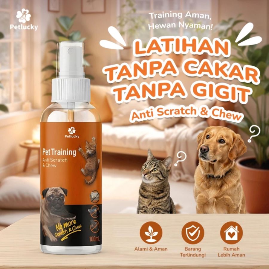 Petlucky Anti Scratch & Chew Pet Training Spray 100ml