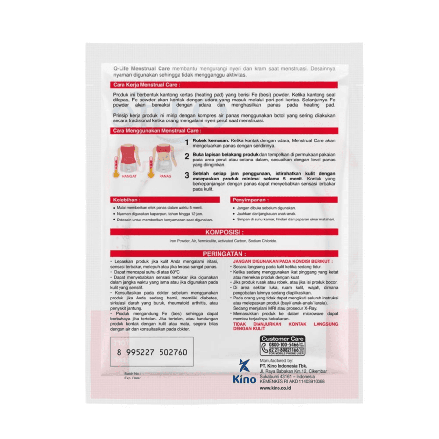 Q-Life Menstrual Care Plester Kompres Hangat untuk Nyeri Haid