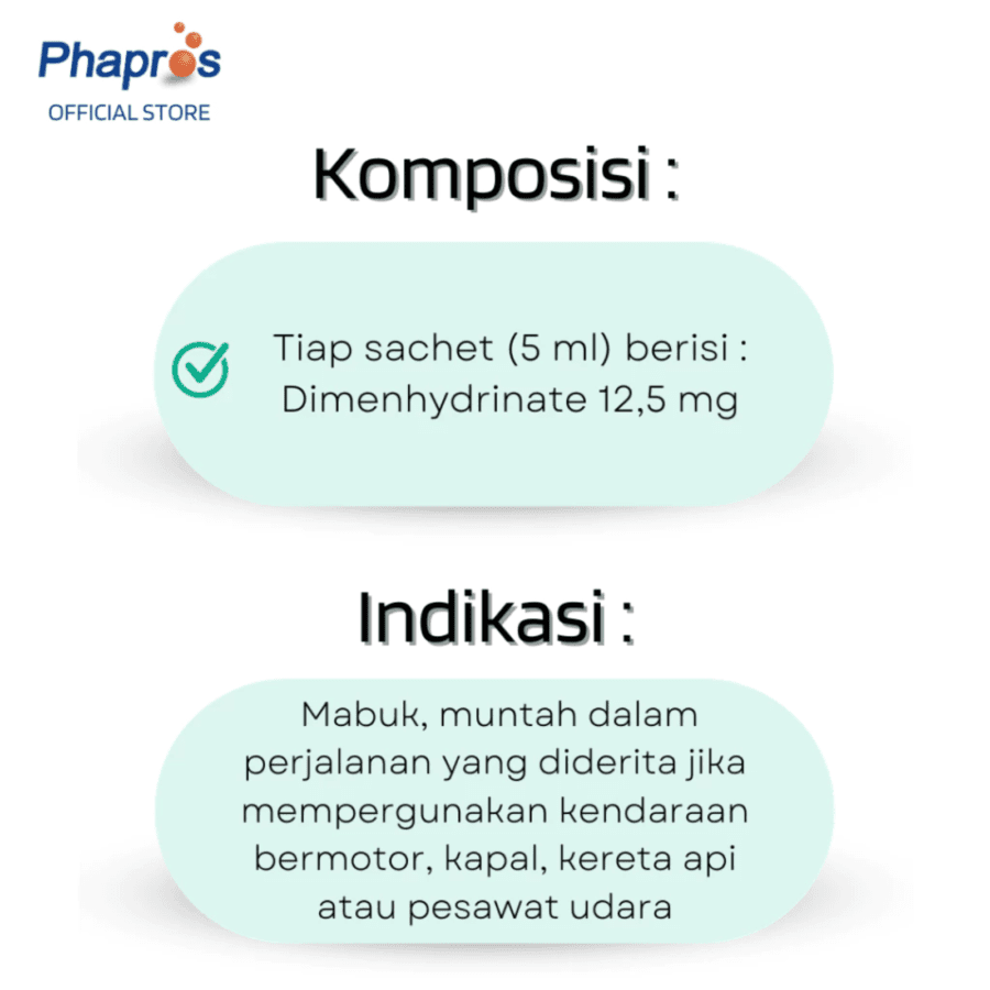 Antimo Obat Mabuk Perjalanan Anak Rasa Jeruk 10 Sachet