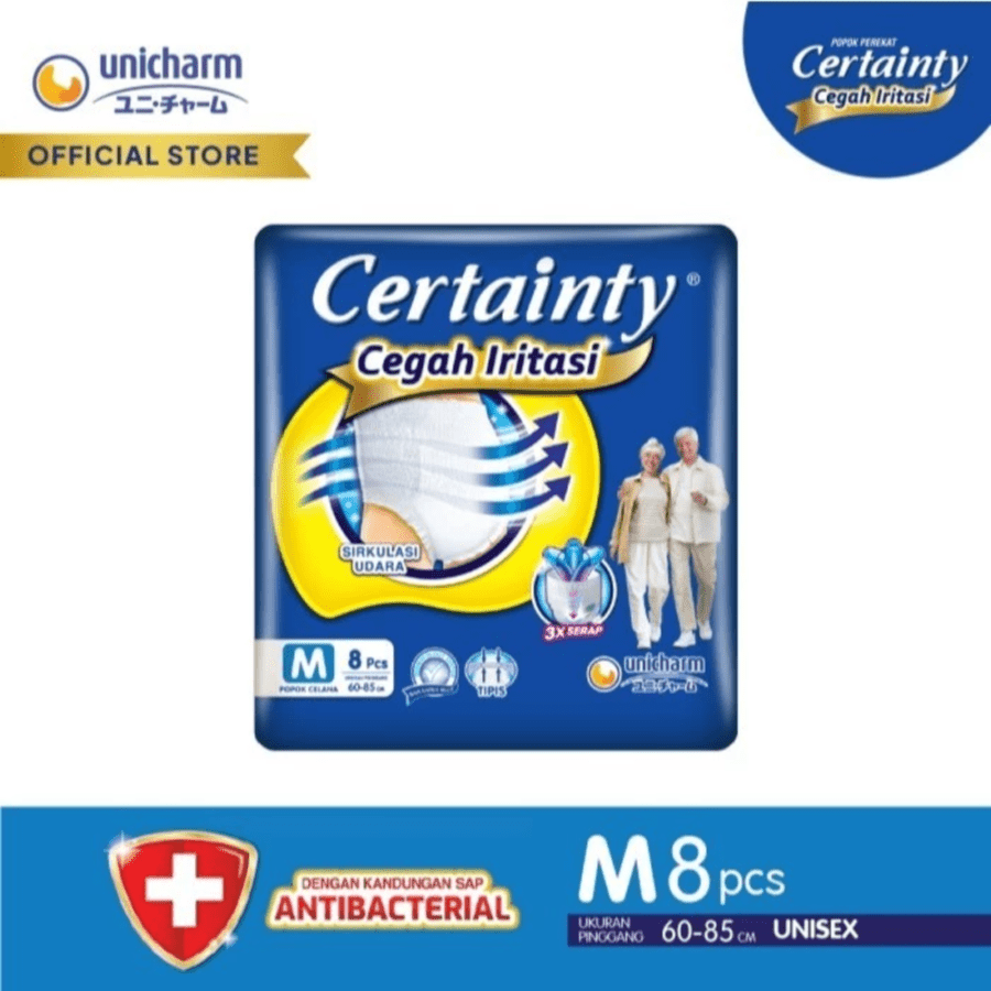 Certainty Cegah Iritasi Popok Celana Dewasa M8