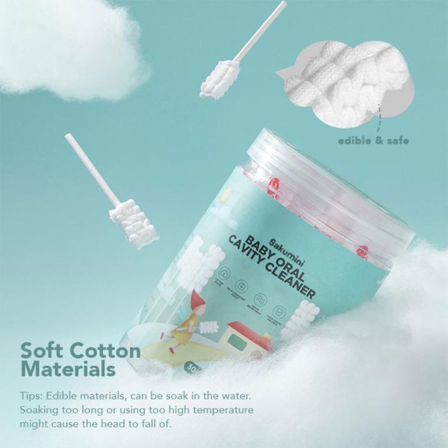Sakumini Baby Oral Cleaner Pembersih Area Mulut Bayi Putih
