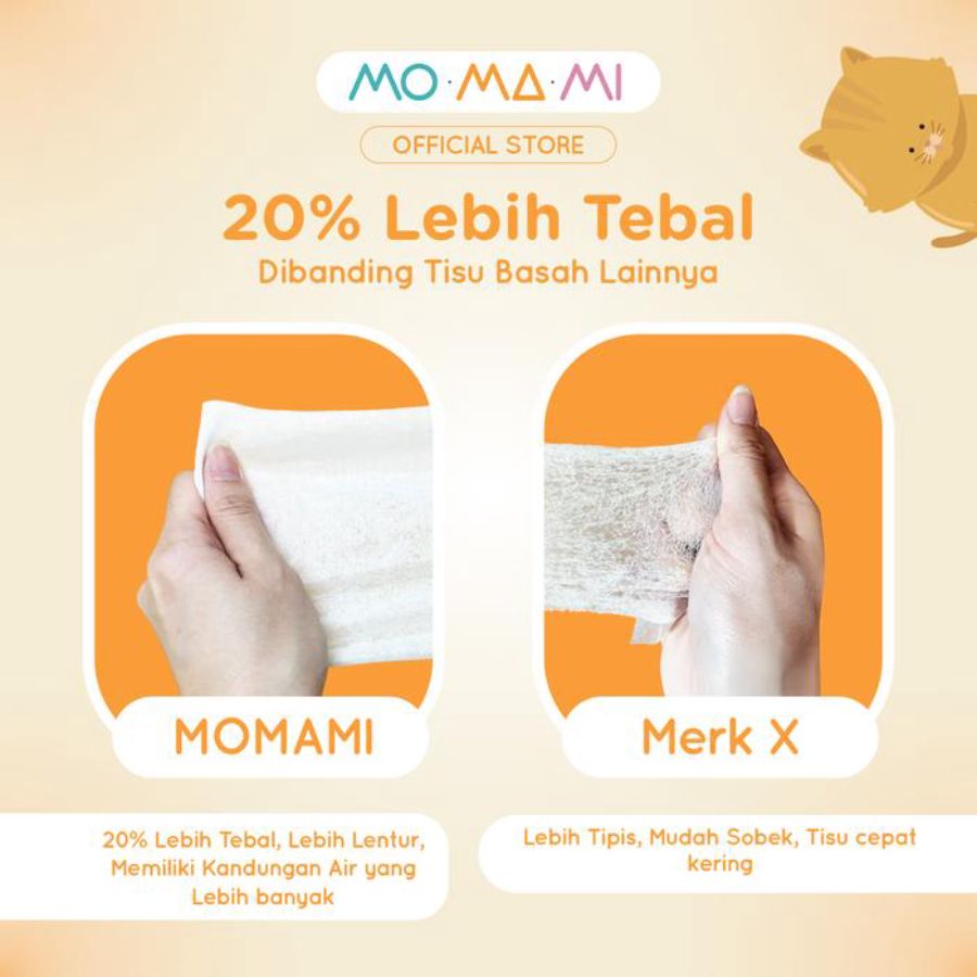 Momami Antibacterial Wipes Baby Fresh 30sheets