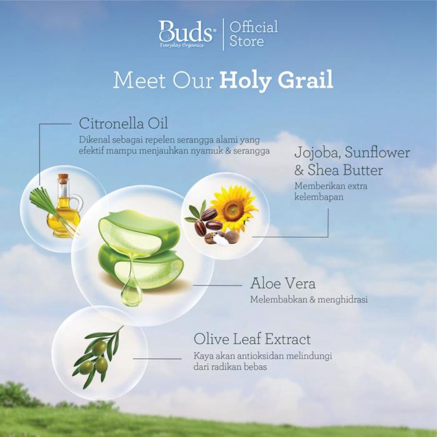 Buds Organics Mozzie Clear Lotion Anti Nyamuk