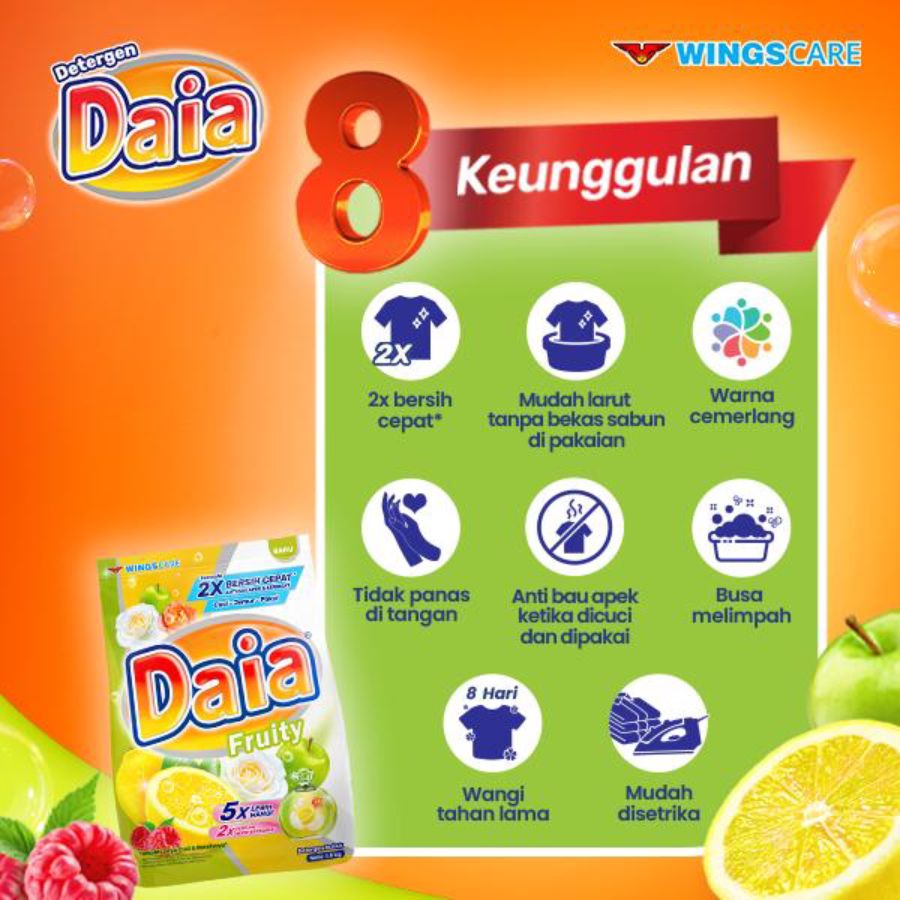Daia Lemon Deterjen Bubuk 725gram