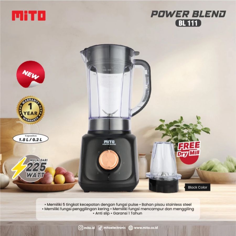 Mito Power Blend Blender BL111 Black