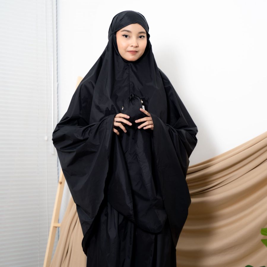 Alf Mukena Mini Parasut Black Mamba By Alif 1pcs