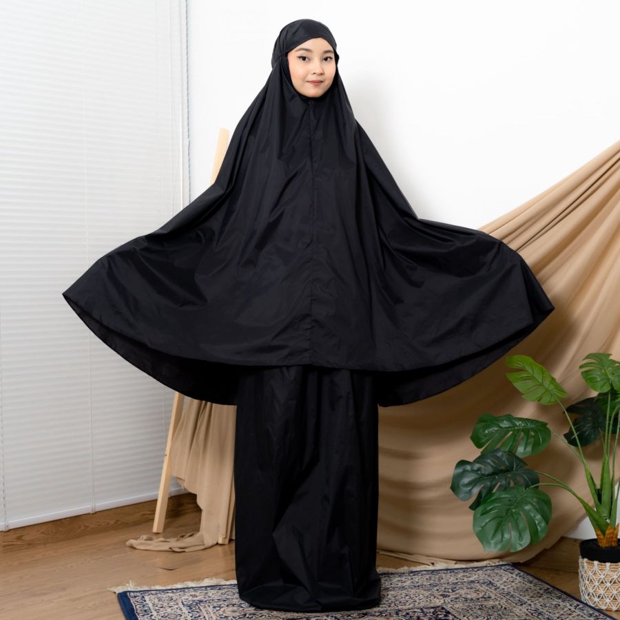 Alf Mukena Mini Parasut Black Mamba By Alif 1pcs