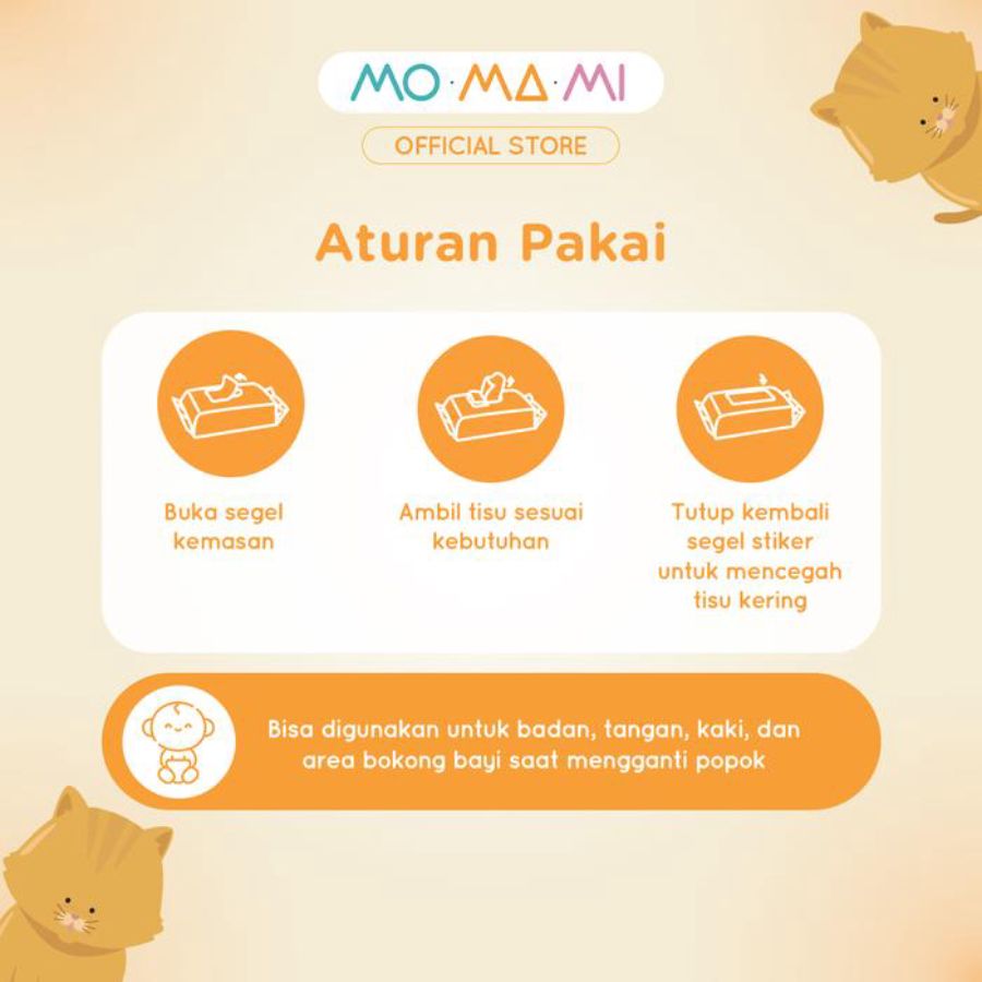 Momami Antibacterial Wipes Baby Fresh 30sheets